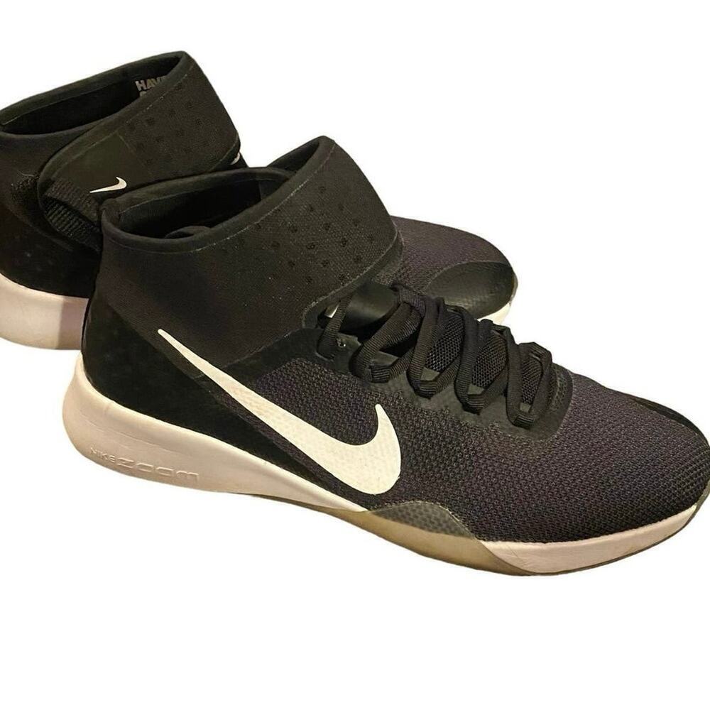 NIKE Women's Air Zoom High Tops w/ Hook & Loop, Black/White, Size 8 - Picture 3 of 9